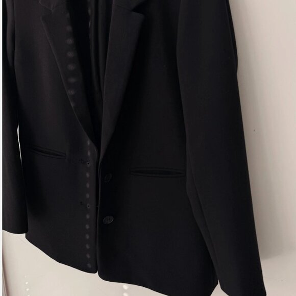 Black Blazer Women XS (S 4–6) Structured Shoulder Workwear NWT Look - Picture 13 of 16